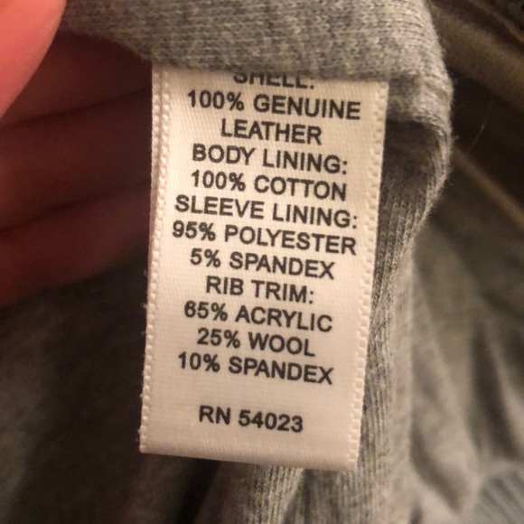 Banana Republic Gray Leather Jacket - Picture 8 of 8